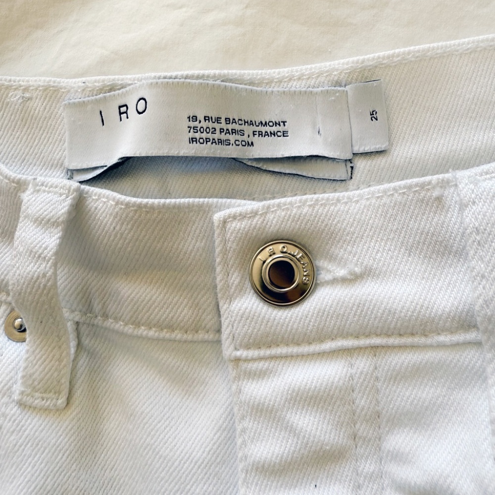 Iro Paris Doune Cropped White Jeans (size 25) - Picture 5 of 7